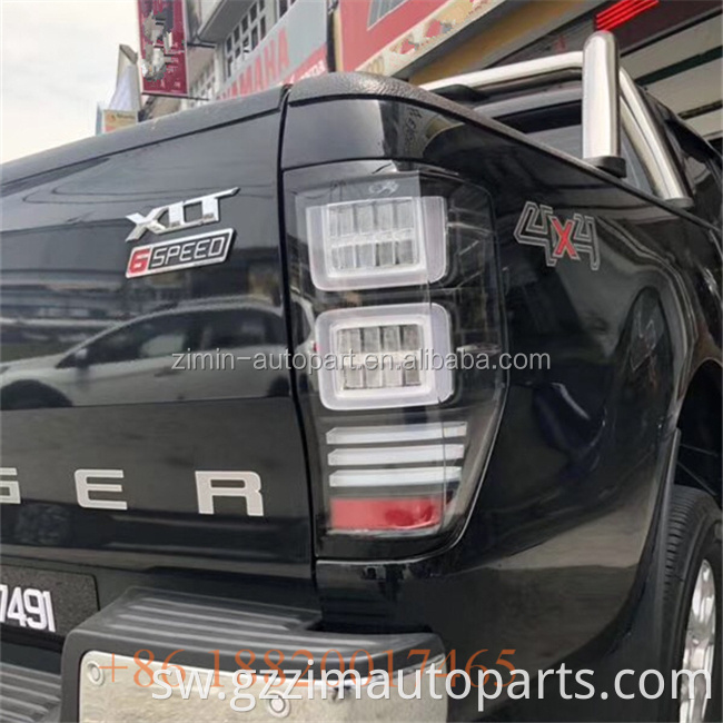 High Quality 4x4  Auto Parts modified LED Tail Lights For Ranger T6 T7 2012-2017